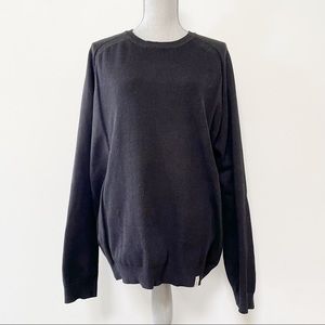Frank and Oak black ribbed knit sweater top